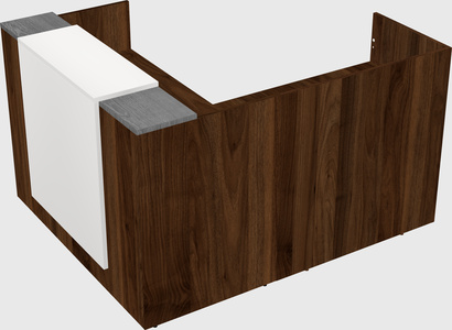 L-shaped modular reception