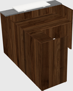 L-shaped modular reception