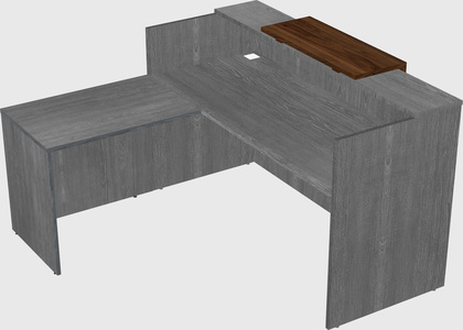 L-shaped modular reception