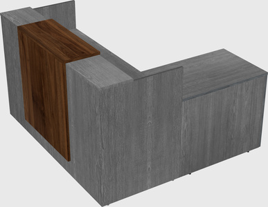 L-shaped modular reception