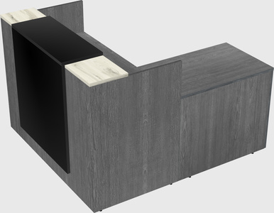 L-shaped modular reception