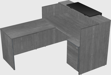 L-shaped modular reception