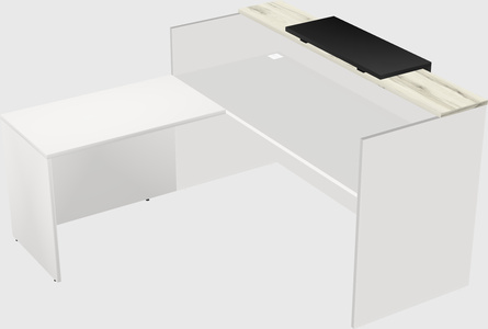 L-shaped modular reception
