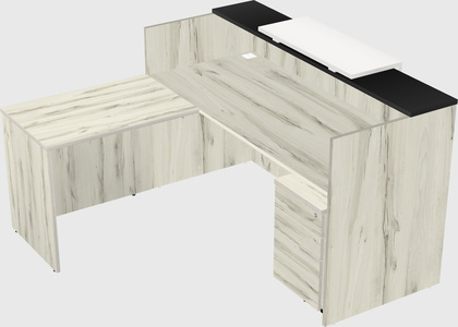 L-shaped modular reception