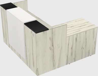 L-shaped modular reception