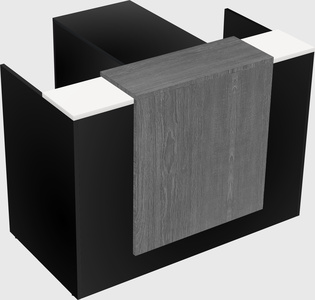 L-shaped modular reception