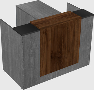 L-shaped modular reception