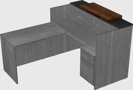 L-shaped modular reception