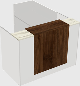 L-shaped modular reception
