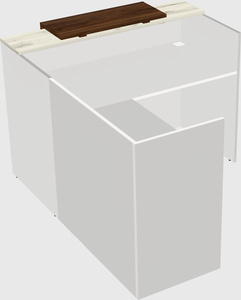 L-shaped modular reception
