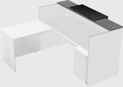 L-shaped modular reception