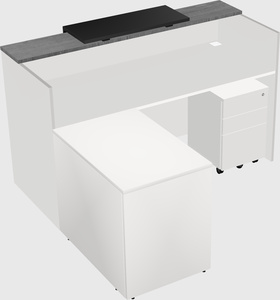 L-shaped modular reception