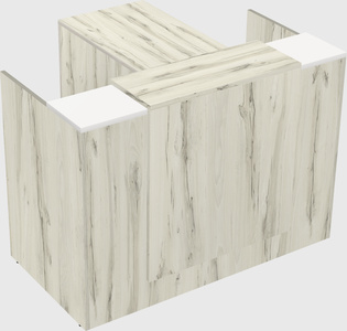 L-shaped modular reception