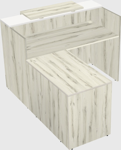 L-shaped modular reception