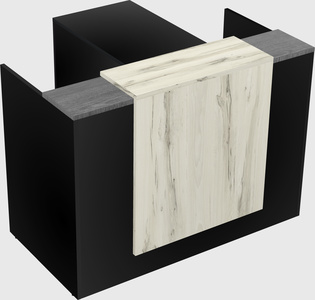 L-shaped modular reception