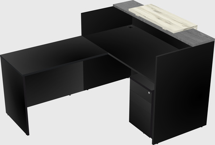 L-shaped modular reception