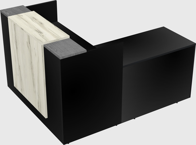 L-shaped modular reception