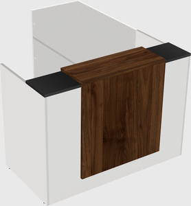 L-shaped modular reception
