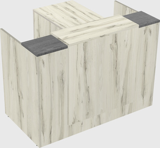L-shaped modular reception
