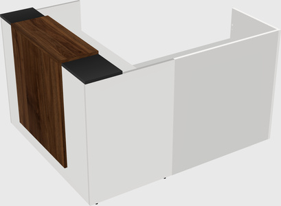 L-shaped modular reception