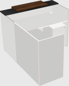 L-shaped modular reception