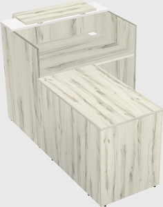L-shaped modular reception