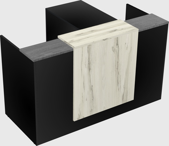 L-shaped modular reception