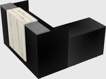 L-shaped modular reception