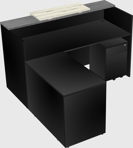 L-shaped modular reception