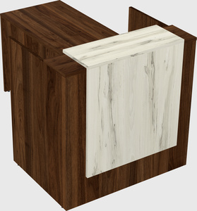 L-shaped modular reception