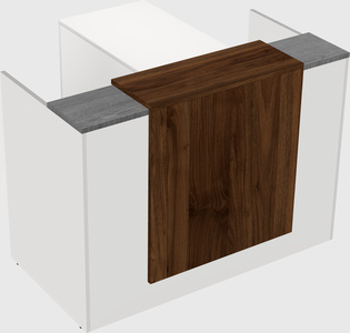 L-shaped modular reception
