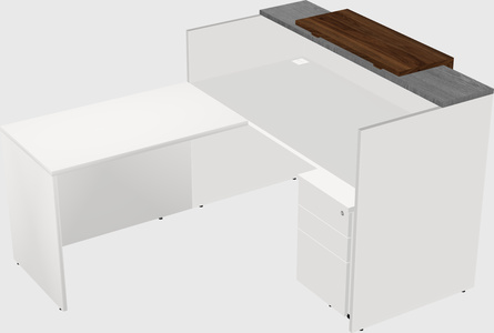 L-shaped modular reception