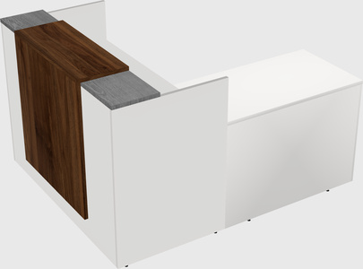 L-shaped modular reception