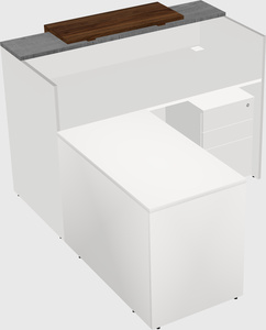 L-shaped modular reception