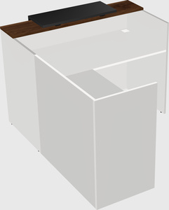 L-shaped modular reception