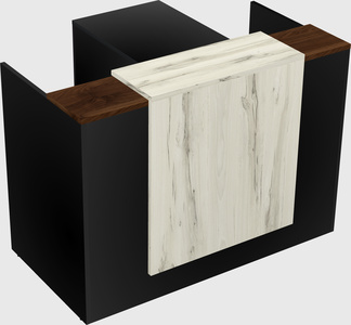 L-shaped modular reception