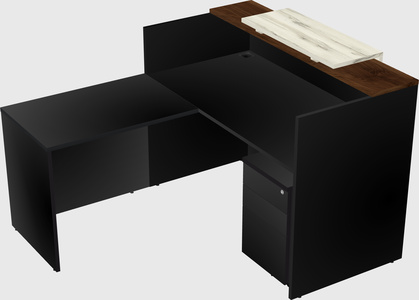L-shaped modular reception