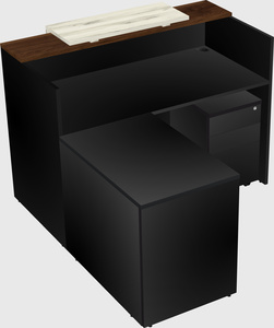 L-shaped modular reception