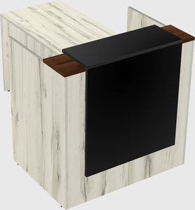 L-shaped modular reception