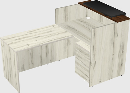 L-shaped modular reception