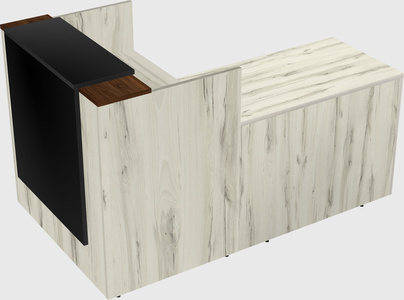 L-shaped modular reception