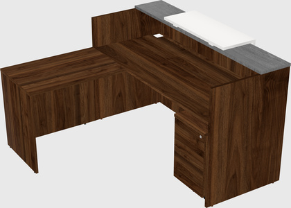 L-shaped modular reception