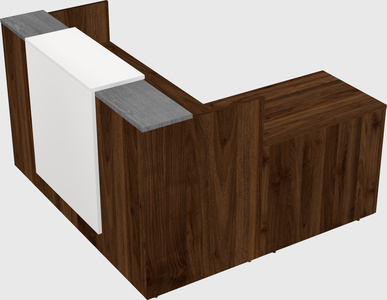 L-shaped modular reception