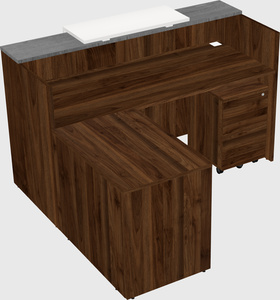 L-shaped modular reception