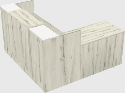 L-shaped modular reception