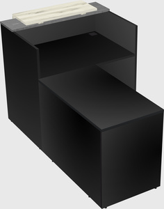 L-shaped modular reception