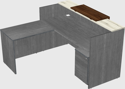 L-shaped modular reception