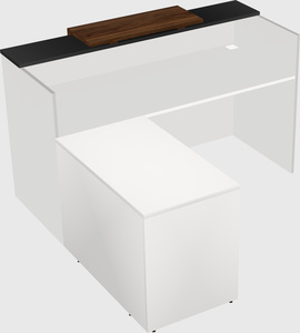 L-shaped modular reception