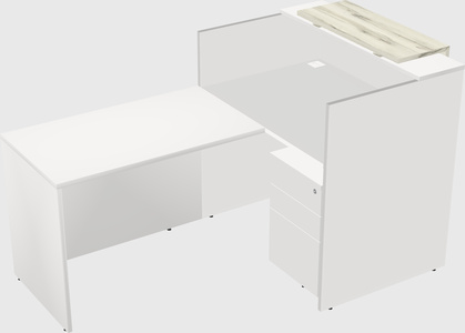 L-shaped modular reception