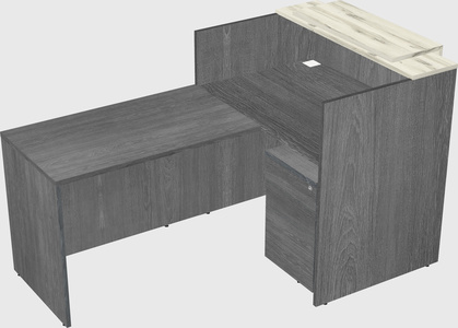 L-shaped modular reception